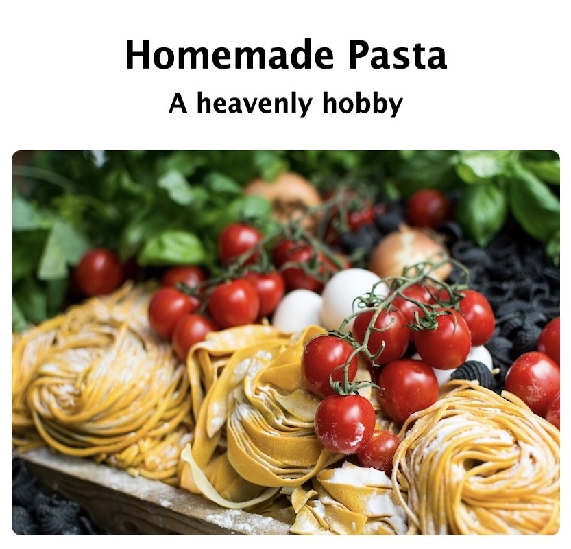 Pasta page photo